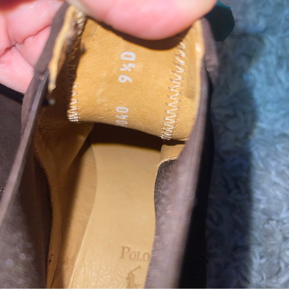 Polo Ralph Lauren Brown Calf Suede Chelsea Ankle Boots Made In Italy Sz 9.5D Men - Picture 5 of 14